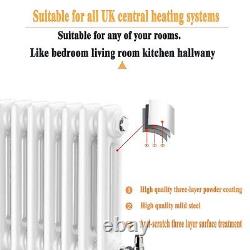 600 x 1010 mm White Traditional Colosseum Horizontal Double Bar Radiator