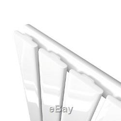600 x 604mm Gloss White Flat Panel Horizontal Radiator Bathroom Central Heated