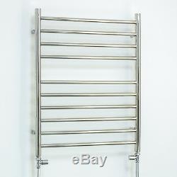 600 x 750 Stainless Steel Heated Towel Rail Flat Radiator for Central Heating