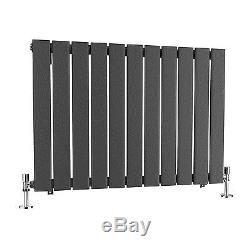 600 x 832mm Anthracite Flat Panel Horizontal Radiator Bathroom Central Heated