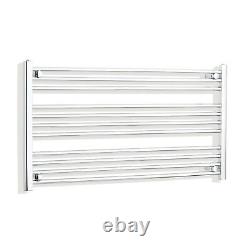 600 x 950 mm Chrome Heated Towel Rail Radiator Central Heating Flat Straight