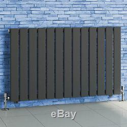 600 x 984mm Anthracite Flat Panel Horizontal Radiator Bathroom Central Heated