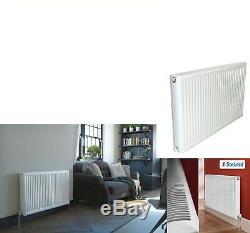600mm High Central Heating Radiator Double or Single Convector Panel K1 / K2 TRV