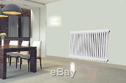 600x1010 mm Double Radiator Traditional Cast Iron Bathroom Central Heating White