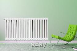 600x1145 mm Double Radiator Traditional Cast Iron Bathroom Central Heating White