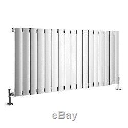 600x1156mm Horizontal Flat Panel Column Designer Central Heating Radiator Chrome