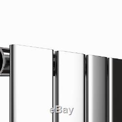 600x612mm Horizontal Flat Panel Column Designer Central Heating Radiator Chrome