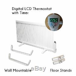 700W-2000W Oil Filled Radiator Electric Space Heater Thermostat Wall Mount Timer