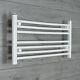 850mm Wide White Heated Towel Rail Radiator Straight Ladder Bathroom Rad Central