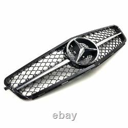 AMG Style Front Radiator Grille for Mercedes C-Class C204 W204 S204 Chrome/Black