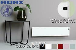 Adax Neo Low Profile Electric Panel Heater + Timer, Wall Mounted, Modern, Lot 20