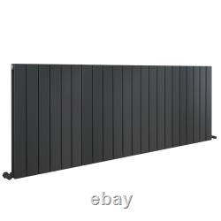 Aluminium Designer Radiators Anthracite Double Flat Panel Orion High Heat