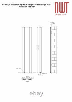 Aluminium Vertical Designer Radiators NEWBOROUGH Single/Double Panels