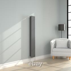 Anthracite Designer Oval Column Radiator Vertical Horizontal Central Heating Rad