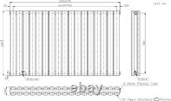 Anthracite Designer Radiator Horizontal Column Double Panel Rad 600x1020 NDT