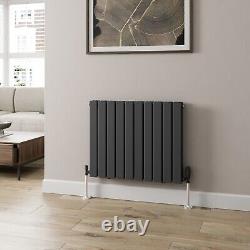 Anthracite Designer Radiator Horizontal Flat Panel Double Panel Rad 600x760mm