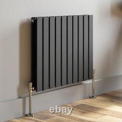 Anthracite Designer Radiator Horizontal Flat Panel Double Panel Rad 600x760mm