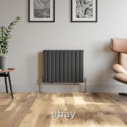 Anthracite Designer Radiator Horizontal Flat Panel Double Panel Rad 600x760mm