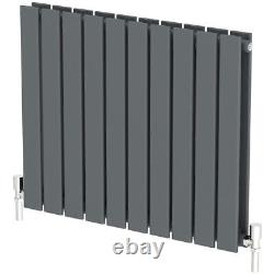 Anthracite Designer Radiator Horizontal Flat Panel Double Panel Rad 600x760mm