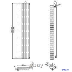 Anthracite Designer Radiator Vertical Horizontal Flat Panel Oval Column Rads