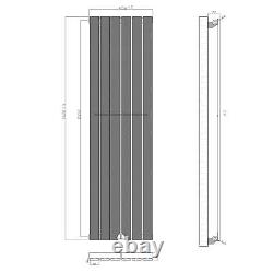 Anthracite Designer Radiator Vertical Horizontal Single Double Flat Panel Rads