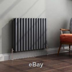 Anthracite Double Column Radiator Horizontal Central Heating Panel 600 x 780 New