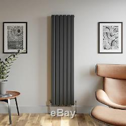 Anthracite Flat Panel Bathroom Designer Radiator Towel Rail Central Heating UK