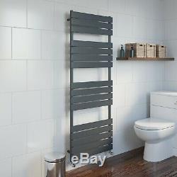 Anthracite Flat Panel Bathroom Designer Radiator Towel Rail Central Heating UK