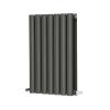 Anthracite Horizontal Radiator Double Column Oval Panel Modern Heating G-Rad