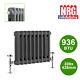 Anthracite Horizontal Vertical Traditional Column Radiator with Angled Valves