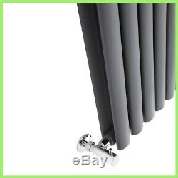 Anthracite Oval Column Designer Radiator Vertical Horizontal Central Heating