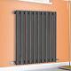 Anthracite Oval Column Panel Designer Modern Bathroom Central Heating Radiator