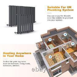 Anthracite Radiator Vertical Double Flat Panel Central Heating Tall Rad 1600x452