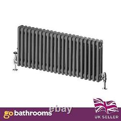 Anthracite Traditional Horizontal Radiator 3 Column Triple Panel Rad 400x1010mm