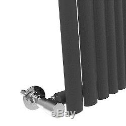 Anthracite Vertical Designer Radiator Oval Column Tall Upright Central Heating