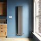 Anthracite Vertical Radiator Double 1800x300 mm Flat Panel Central Heating Rads