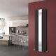 Anthracite Vertical Radiator With Mirror Oval Column Tall Upright Rad 1800x499mm