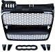 Audi A4 B7 2004-2007 Rs Rs4 Style Gloss Black Honeycomb Radiator Bumper Grille