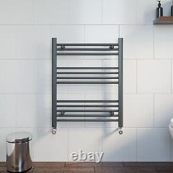 Bathroom Flat Heated Towel Rail Radiator Chrome Black Brass Anthracite White