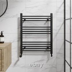 Bathroom Flat Heated Towel Rail Radiator Chrome Black Brass Anthracite White