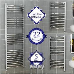 Bathroom Heated Towel Rail Radiator Curved Ladder Warmer Chrome Central Heating