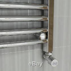 Bathroom Heated Towel Rail Radiator Curved Ladder Warmer Chrome Central Heating