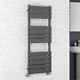 Bathroom Heated Towel Rail Radiator Ladder Designer Flat Ladder Grey Warmer Rad