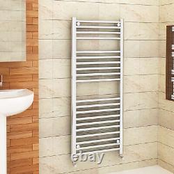 Bathroom Heated Towel Rail Radiator Straight Chrome Ladder Warmer All sizes