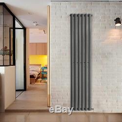 Bathroom Oval Column Radiator Central Heating Single Panel Designer Anthracite