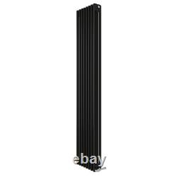 Bathroom Radiator Designer Anthracite Grey 3 Column 1800x380mm Central Heating