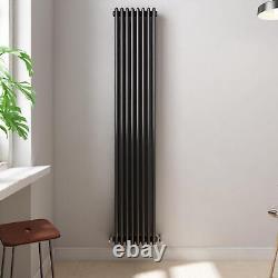 Bathroom Radiator Designer Anthracite Grey 3 Column 1800x380mm Central Heating