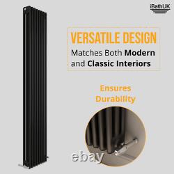 Bathroom Radiator Designer Anthracite Grey 3 Column 1800x380mm Central Heating