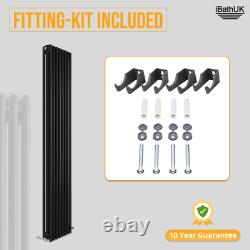 Bathroom Radiator Designer Anthracite Grey 3 Column 1800x380mm Central Heating