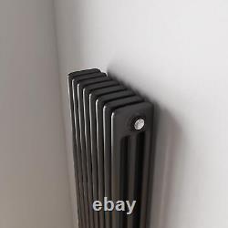 Bathroom Radiator Designer Anthracite Grey 3 Column 1800x380mm Central Heating